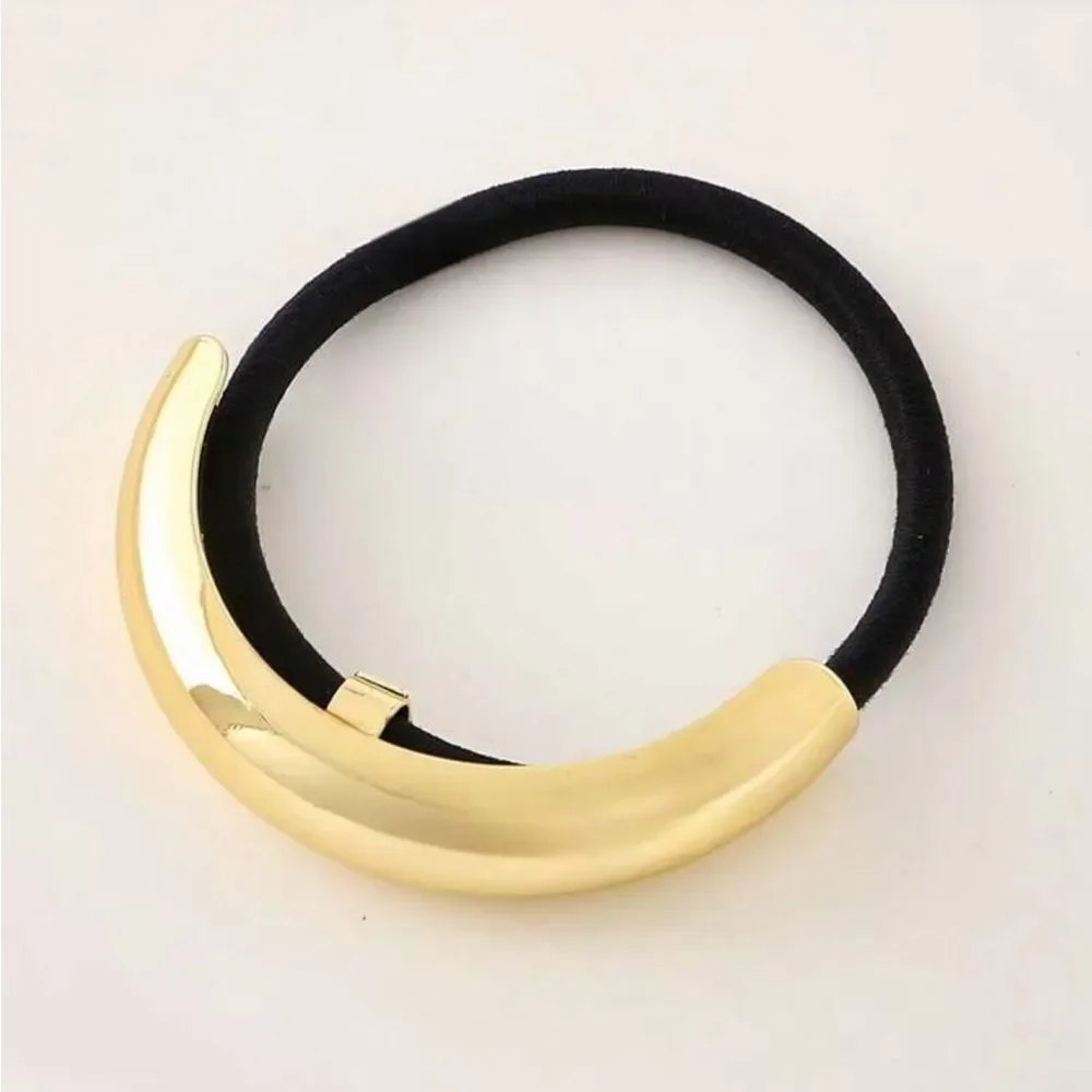 Gold Crescent Hair Tie N1336